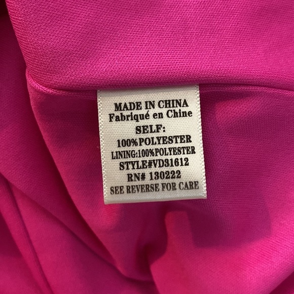 VERYJ neon pink‎ tie back side zip sleeveless mini dress - Picture 3 of 6